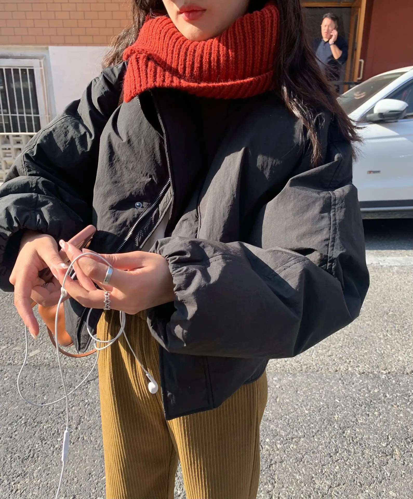 2022 Winter New Models Stand Collar Models Down Bread Coat Female Short Section Women's Clothing Cotton Coat