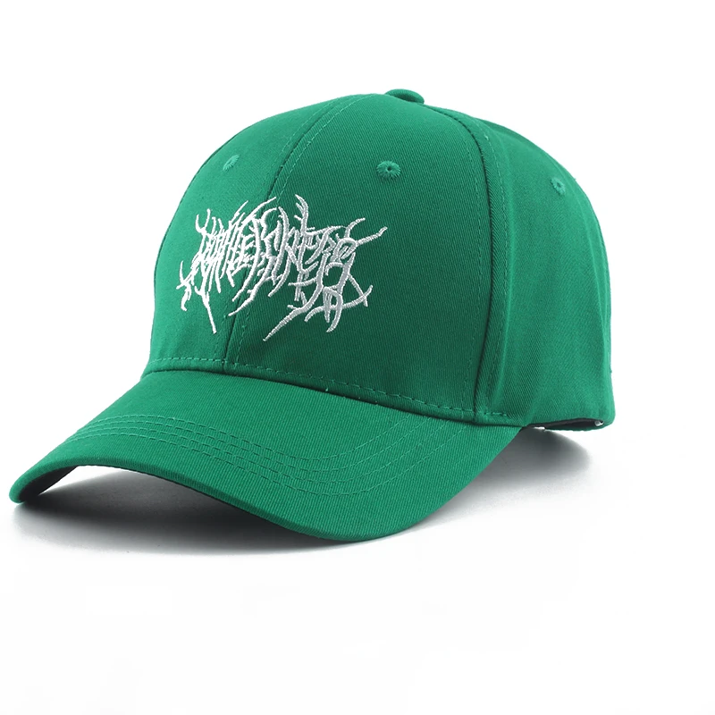 

2023 New Embroidery Gothic Street Punk Frauen Baseball Cap Men Cotton Adjstable Green Black Sports Caps Women Hip Hop Dad Hat