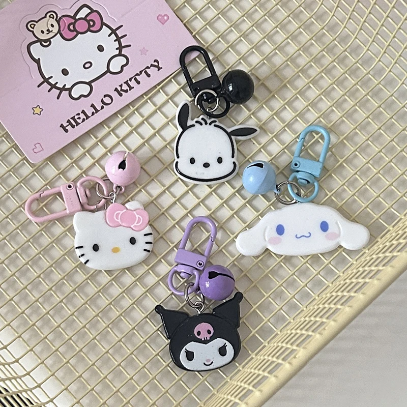 1 шт. подвеска в виде сердца милой девушки милый колокольчик Sanrio Cinnamoroll Kuromi Pochacco KT