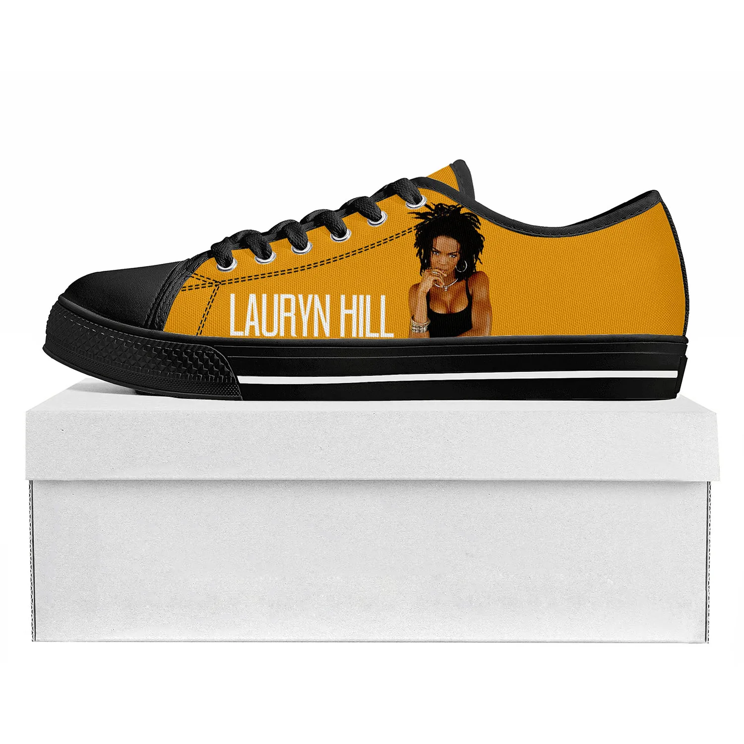 

Lauryn Hill Rapper Low Top Sneakers Mens Womens Teenager Canvas Sneaker Black High Quality Casual Customize Shoe Couple Shoes