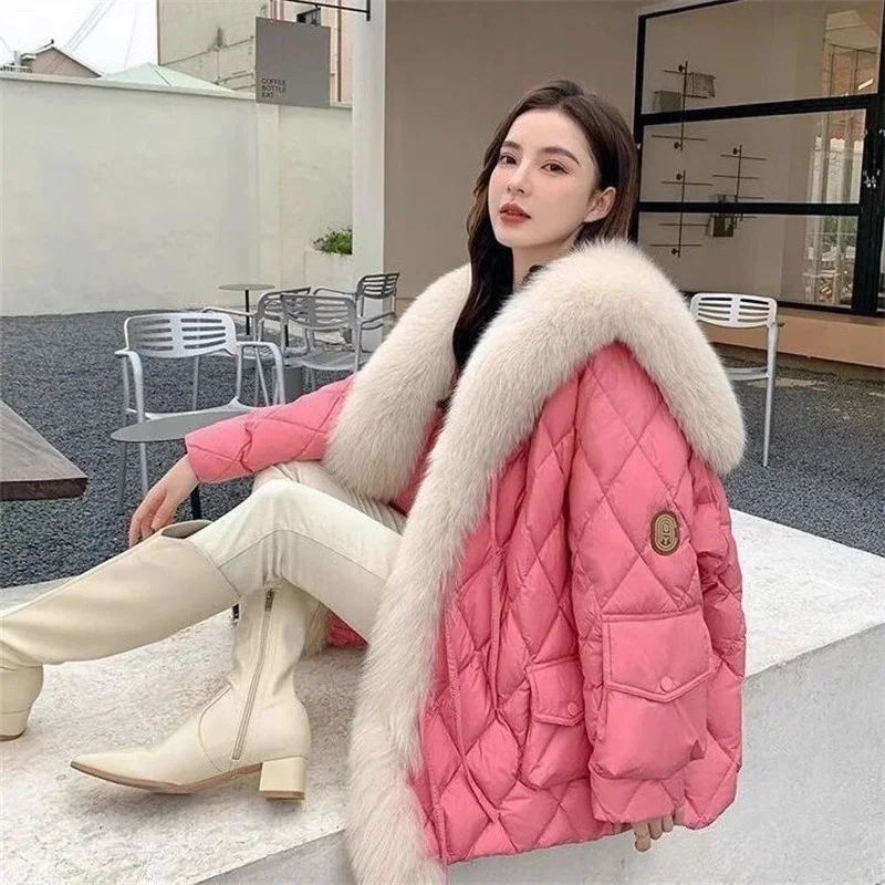 Женская верхняя одежда 2024 новинка пуховое хлопковое пальто из искусственного