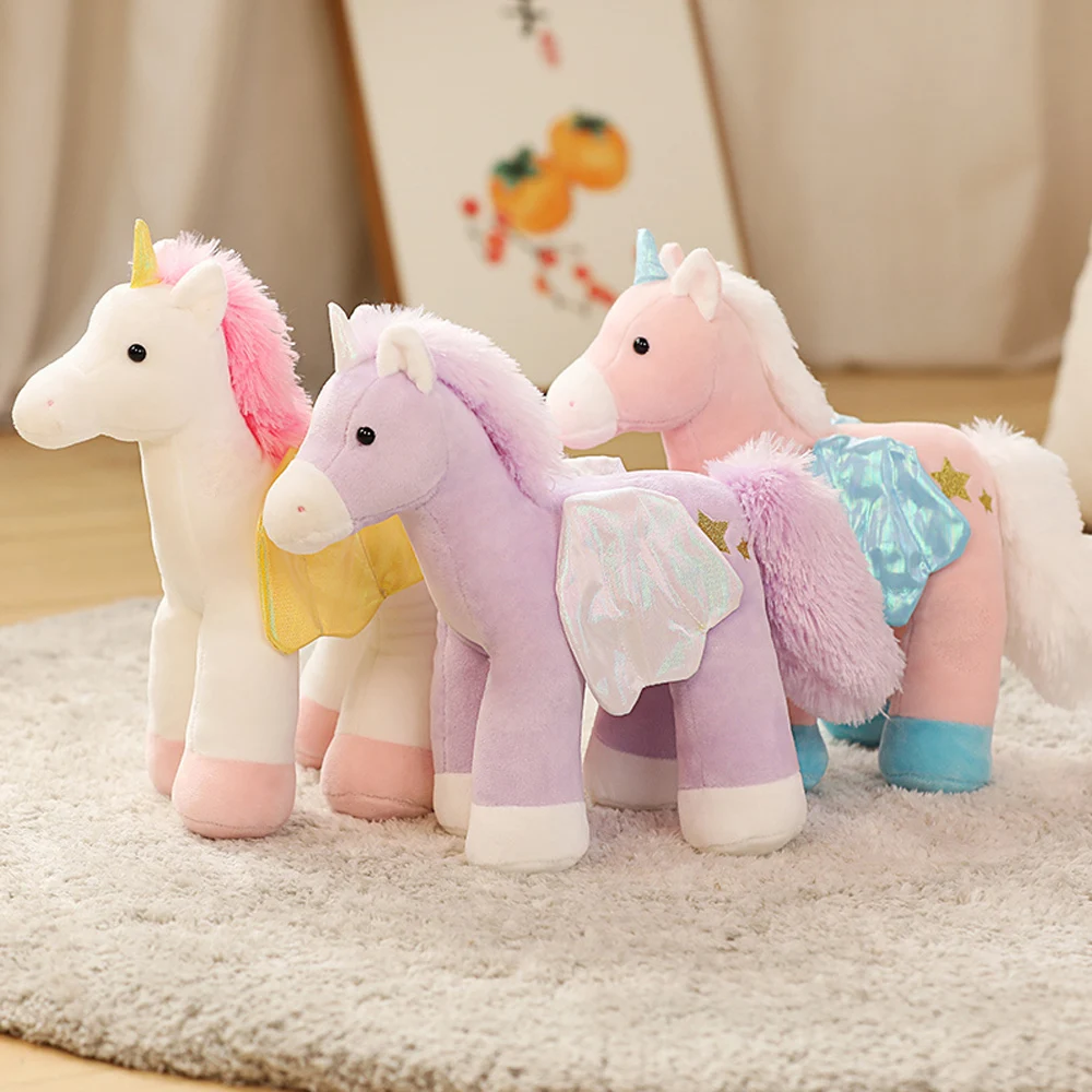 

1Pc 30cm Kawaii Appease Unicorn Plush Toys Soft Stuffed Plush Horse Doll Colorful Animal Toys for Children Girl Birthday Gifts
