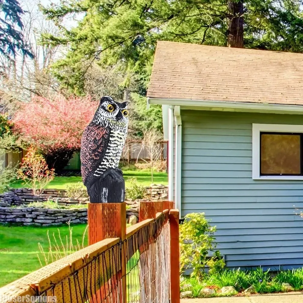 Реалистичная вращающаяся на 360 градусов игрушка для птиц Сова приманка защита от