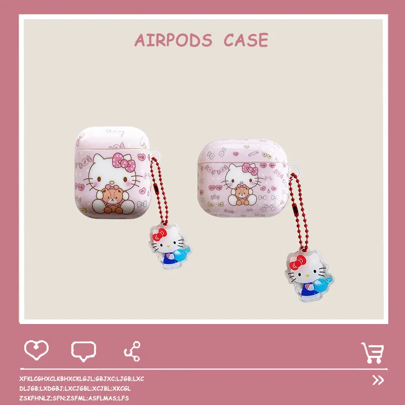 

Fresh Cartoon Cute KT Cat AirPods 3 Case Apple AirPods 2 Case Cover AirPods Pro Case IPhone Earphone Accessories Air Pod Case