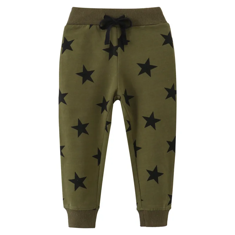 

Jumping Meters New Arrival Children's Sweatpants Stars Print Drawstring Kids Full Pants Sport Trousers Autumn Spring Clothing