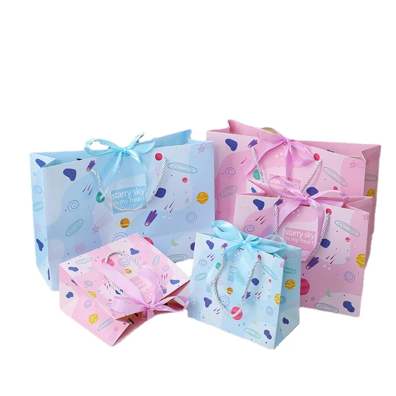 

5pcsInternational Children's Day Gift Bag Paper Bag Creative Gift Return Handbag Wedding Gift Packaging Bag Happy Candy Box
