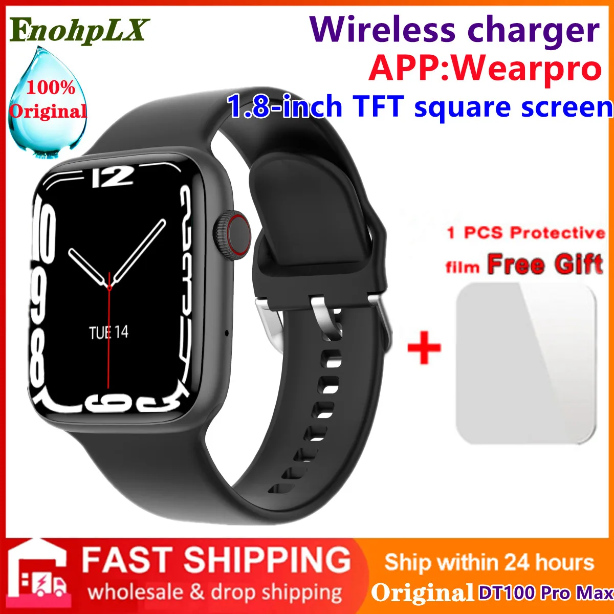 

DT7/DT100 Pro Max Original iwo DT7 Max Smart Watch 44MM ECG PPG Bluetooth Call Password Protection DT7 Plus Smartwatch PK HW7