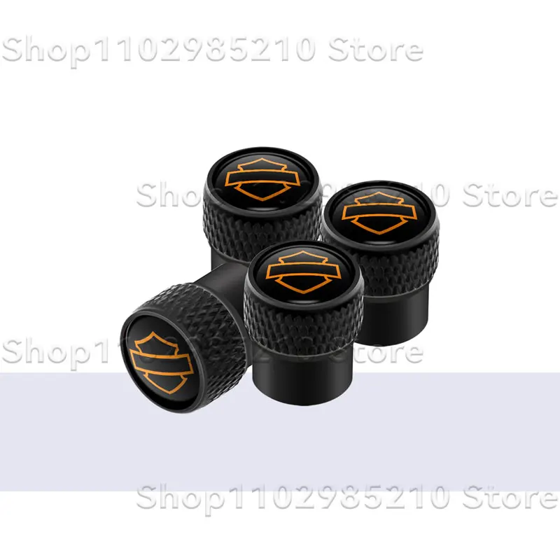 

4 шт., металлическая эмблема Харли, универсальный автомобильный клапан для колес, воздушная крышка, пылезащитный чехол для автомобилей, мотоциклов, аксессуары