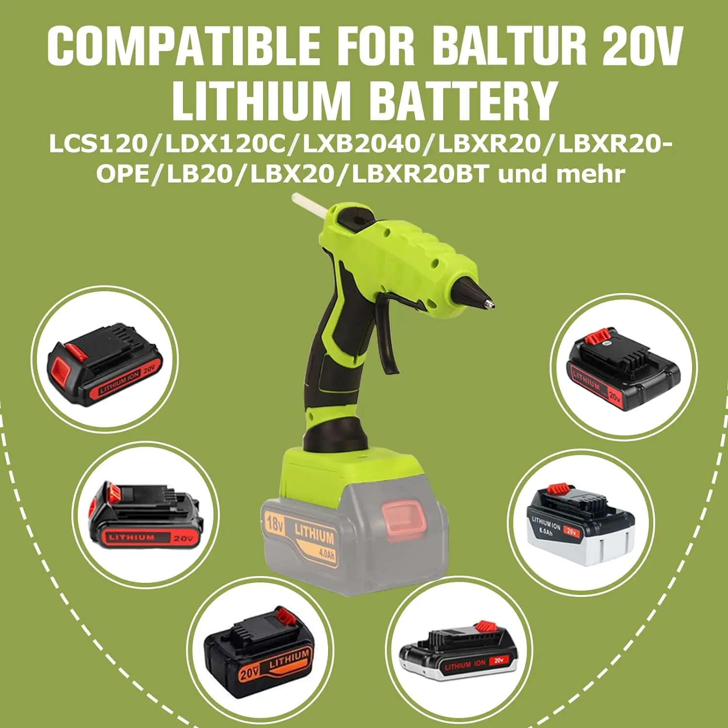 Клеевой пистолет для Black Decker беспроводная термоклеевая пушка 30s быстрого