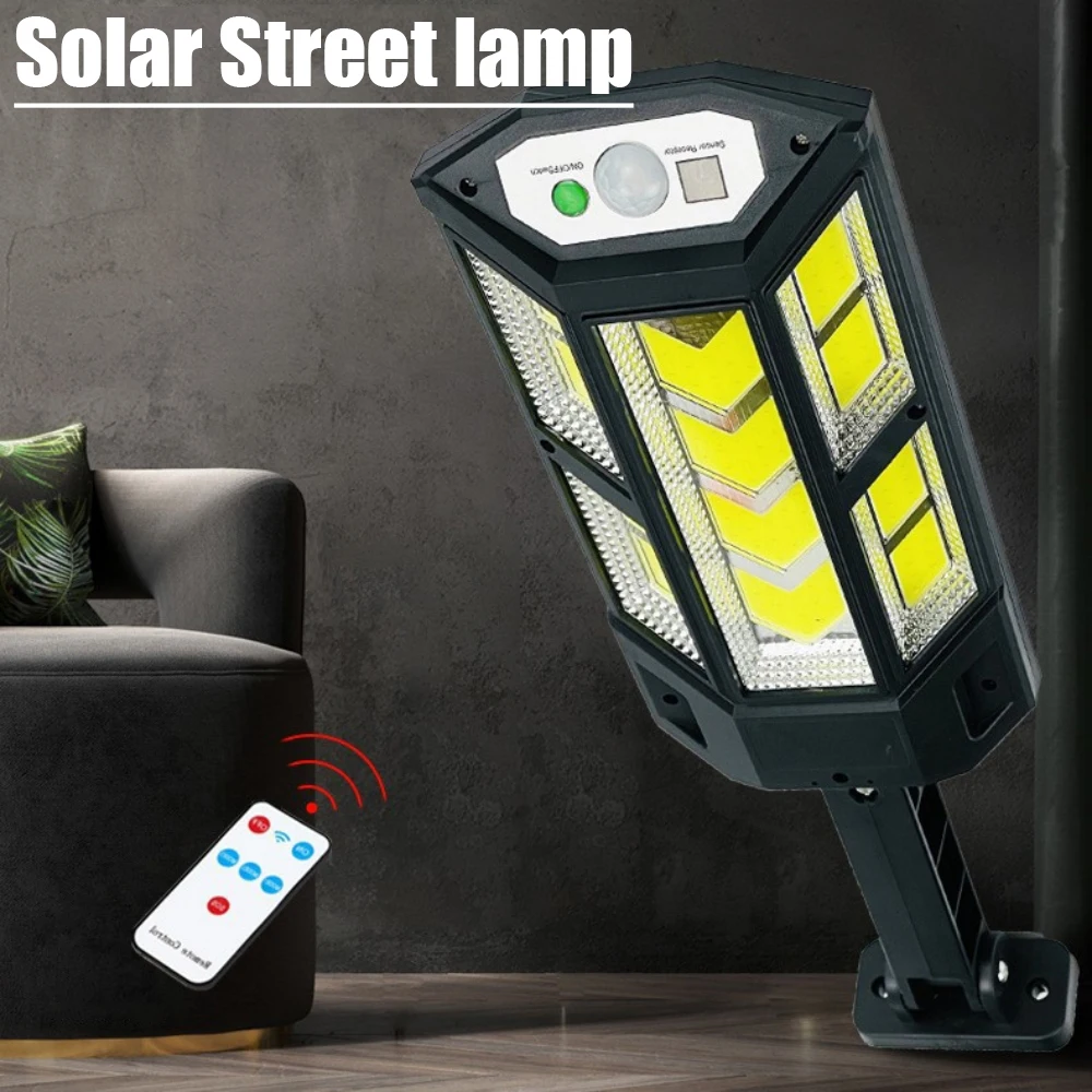 

Solar Street Lamp Human Body Sensing+Light Control IP65 Waterproof Outdoor Garden Decoration Courtyard Landscape Street Light