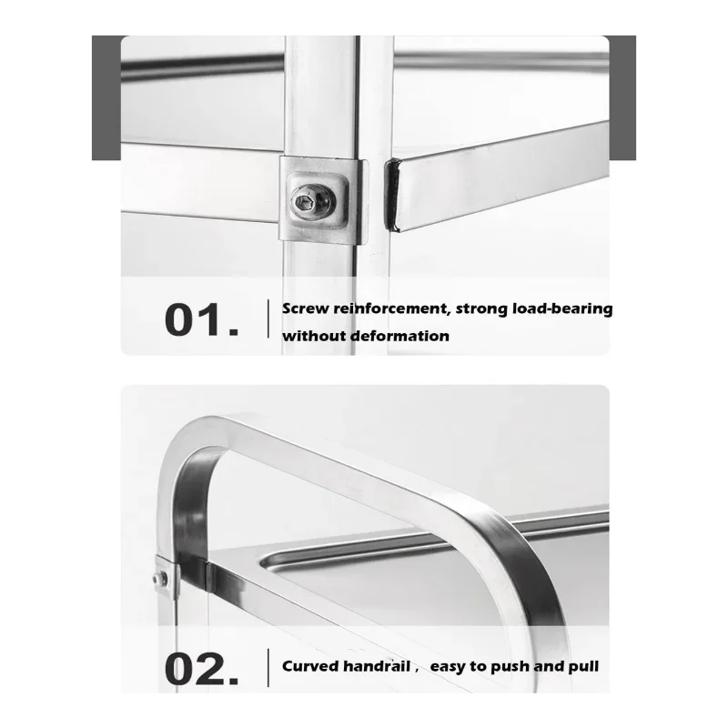 Тележка из нержавеющей стали с 3 полками 30 x 16 33 дюйма сверхмощная промышленная