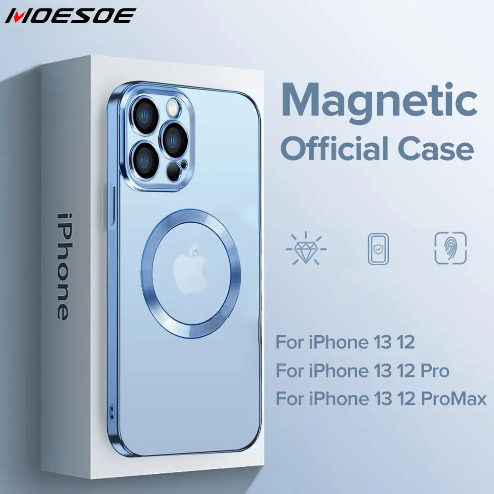 

Оригинальный магнитный чехол для беспроводной зарядки Magsafe для iPhone 12 13 Pro MAX, прозрачный чехол для iPhone 11 Pro Max