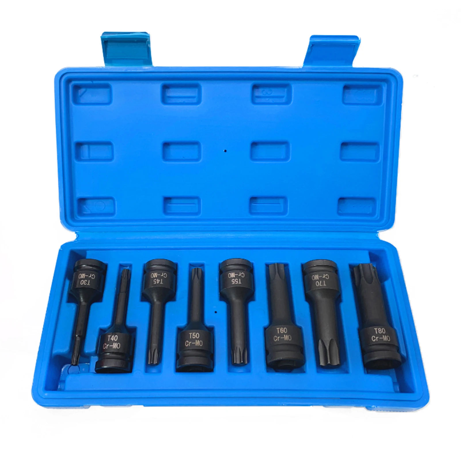 

1/2in Drive Impact Torx Star Bit Socket Sets T30 T40 T45 T50 T55 T60 T70 T80 Auto Repair Tools with Storage Box