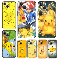 baby pikachu cute cartoon for apple iphone 13 12 11 pro max mini xs max x xr 6 7 8 plus 5s se2020 soft silicone black phone case
