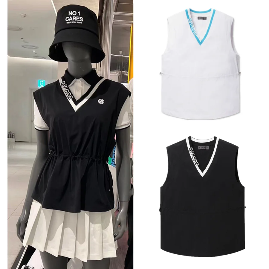 Spring/summer 2022 new golf V-neck women's lightweight vest waterproof, can be matched with long and short sleeves practical