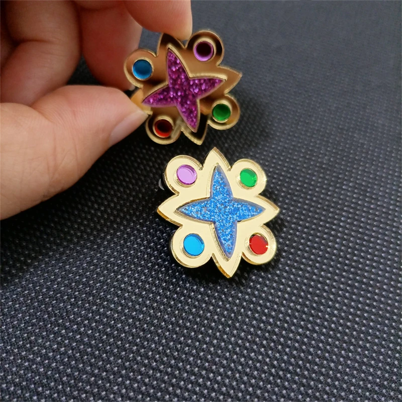 

KUGUYS Summer Stud Vintage Mirror Earrings for Women Retro Glitter Flower Acrylic Gold Color Jewelry Fashion Accessories
