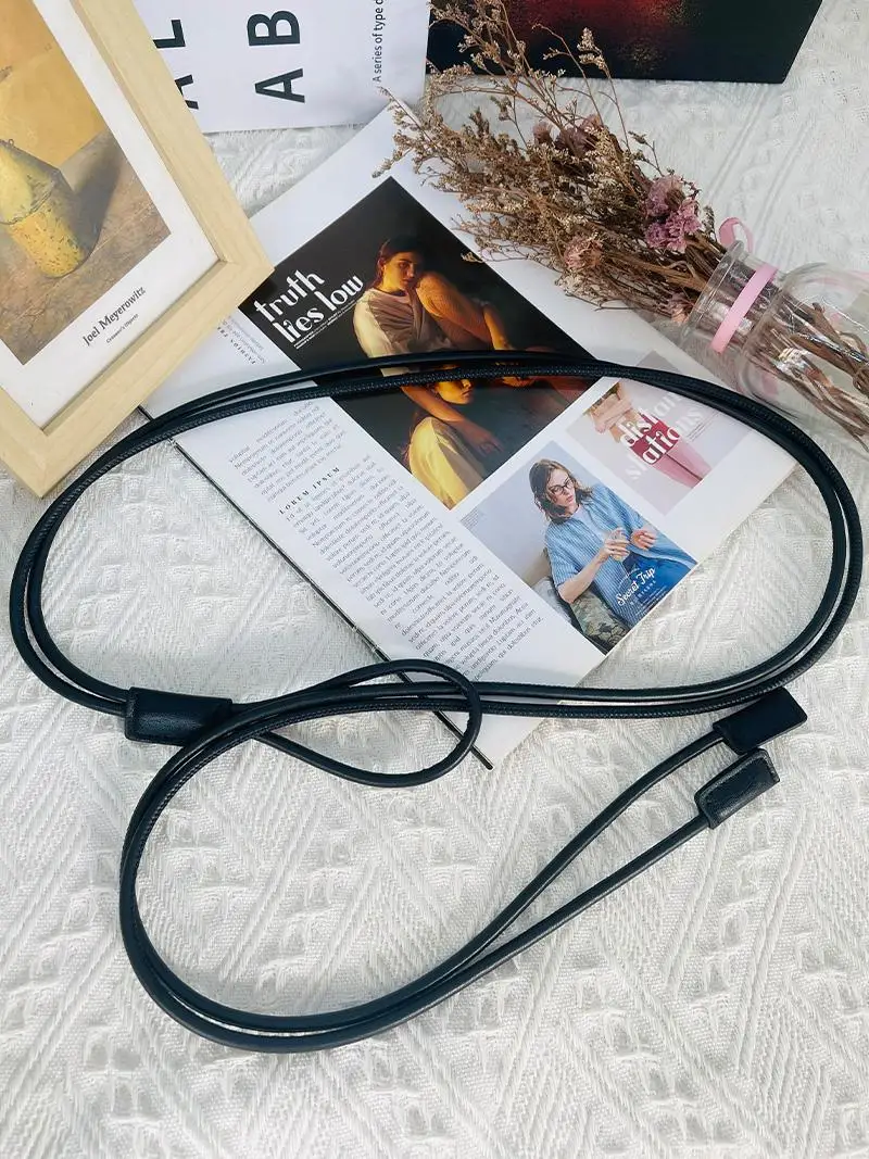 Кожаный ремень из веревки женское украшение платье облегающее талию