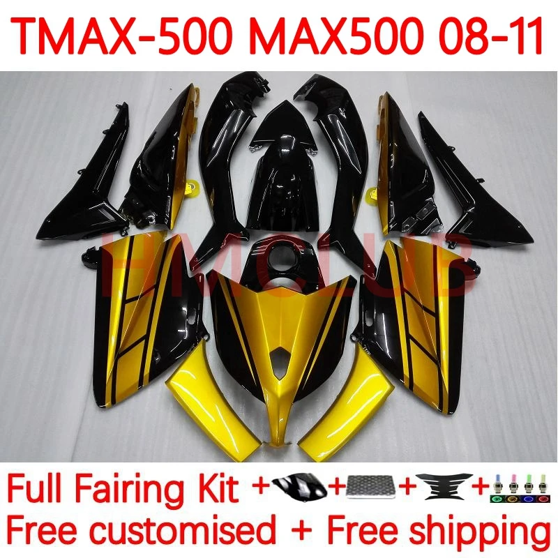 

T-MAX500 Kit For YAMAHA MAX 500 T TMAX500 MAX500 TMAX XP500 2008 2009 2010 2011 MAX-500 08 09 10 11 Fairing 32No.11 Golden black