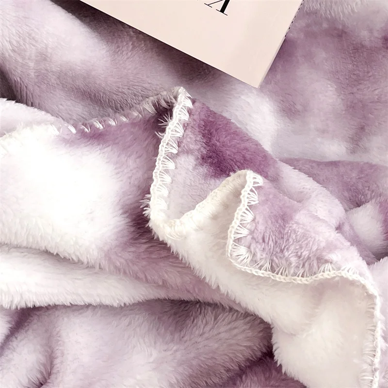 Фиолетовое одеяло Tie Dye мягкие одеяла для дивана кровати легкие плюшевые удобные