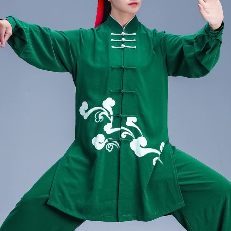 

New Chinese Martial Arts Traditional Clothing Women Tai Chi Clothing Kung Fu Chenjiagou Auspicious Clouds Martial Arts Clothing