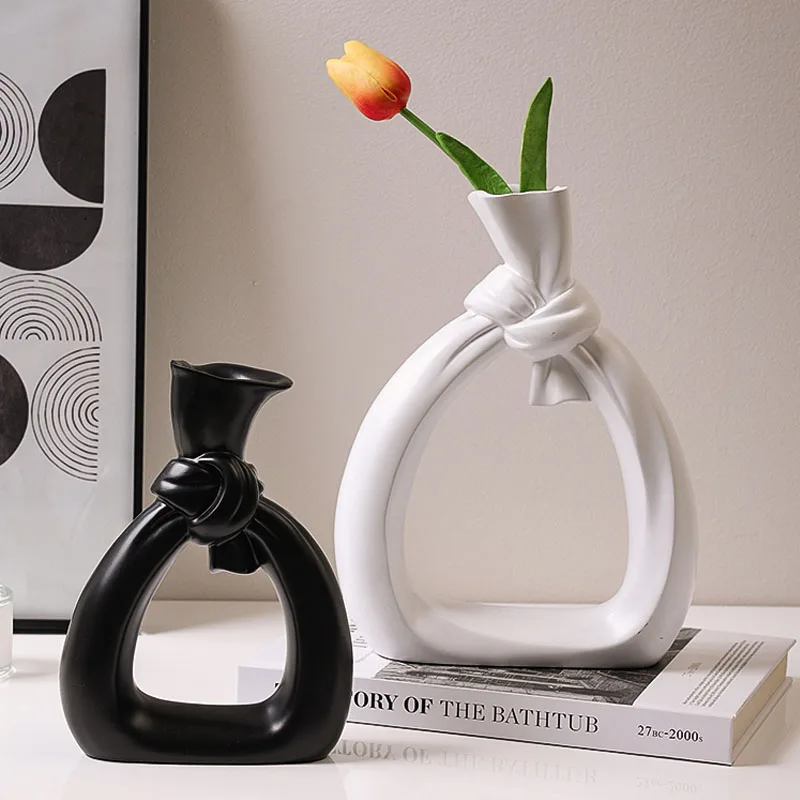 

Resin Flower Vase Figurine for Interior Modern Home Decor Vegetarian Plant Pot Living Room Decoration Crafts Gifts C942
