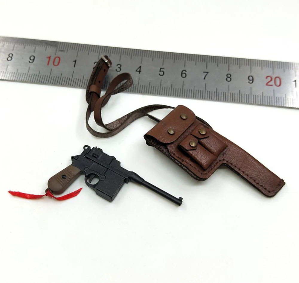 

1/6th Minitimes Toys M030 Asia Army Warrior Soldier Guard Weapon Mauserss Pistol Leather Holster Model For Doll Collectable