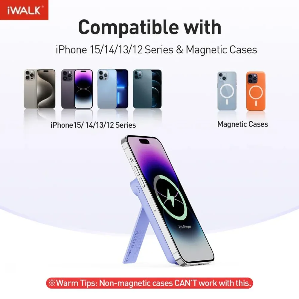 iWALK MAG-X Магнитный беспроводной внешний аккумулятор с подставкой портативное