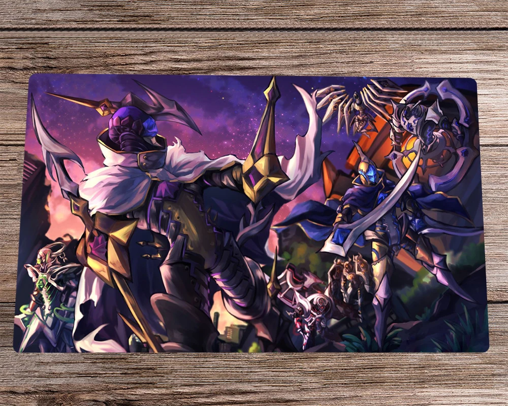 

YuGiOh Playmat Mekk-knight Deck CCG TCG Playmat Anime Trading Card Game Mat & Free Bag Desk Mat Rubber Desk Pad Mousepad 60x35cm