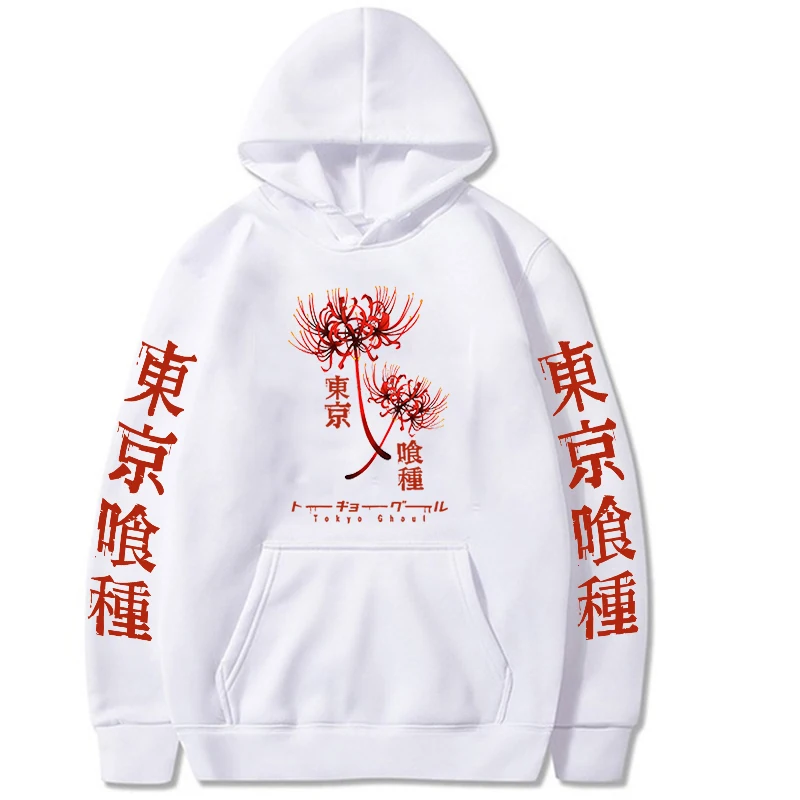 

Tokyo Ghoul Hoodies Red Spider Lily Hoodie Anime Kanekiken Sweatshirts Long Sleeve Pullovers Women Men Sweatshirt Oversized Tops