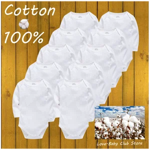 Baby Clothes Bodysuit Sweatshirt 100% Cotton Newborn Infant Toddler Long Sleeve Girls Boys Jumper On in Pakistan