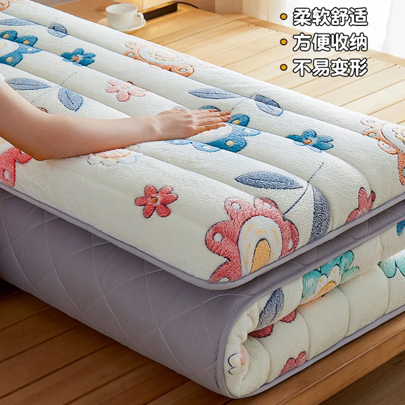 

Flannel Mattress Super Warm Upholstery Household Mattress Tatami Mat Futon Winter Thicken Warm Flannel Rental Special Mat