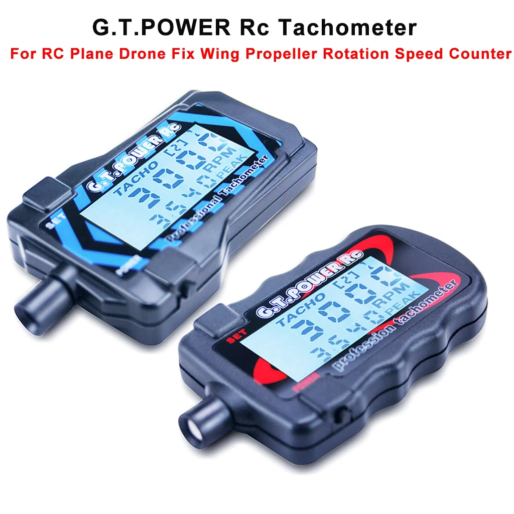 

G.T. Тахометр Power RC для быстрой фиксации крыла пропеллера, счетчик скорости вращения, может хранить данные о пиковых оборотах 2-9 лезвий