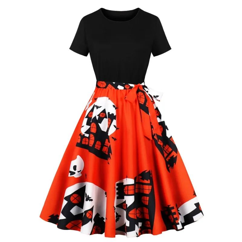 Платье женское с коротким рукавом модная Повседневная Удобная одежда винтажным