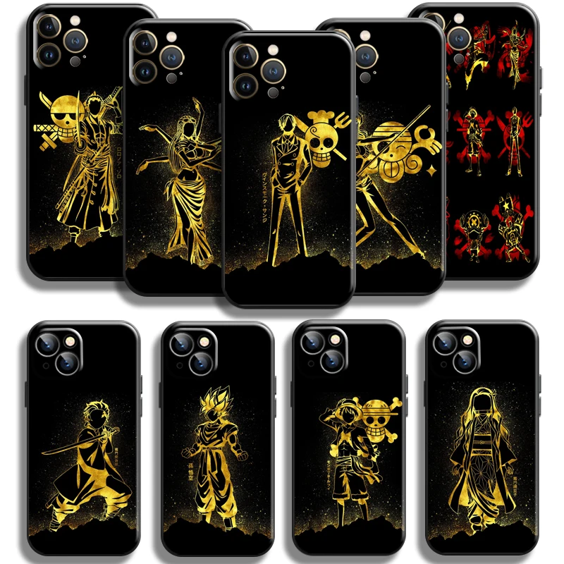 

Anime Dragon Ball One Piece For Apple iPhone 13 12 11 Pro Mini X XR XS Max SE 5 5s 6 6S 7 8 Plus Phone Case Soft Carcasa Coque