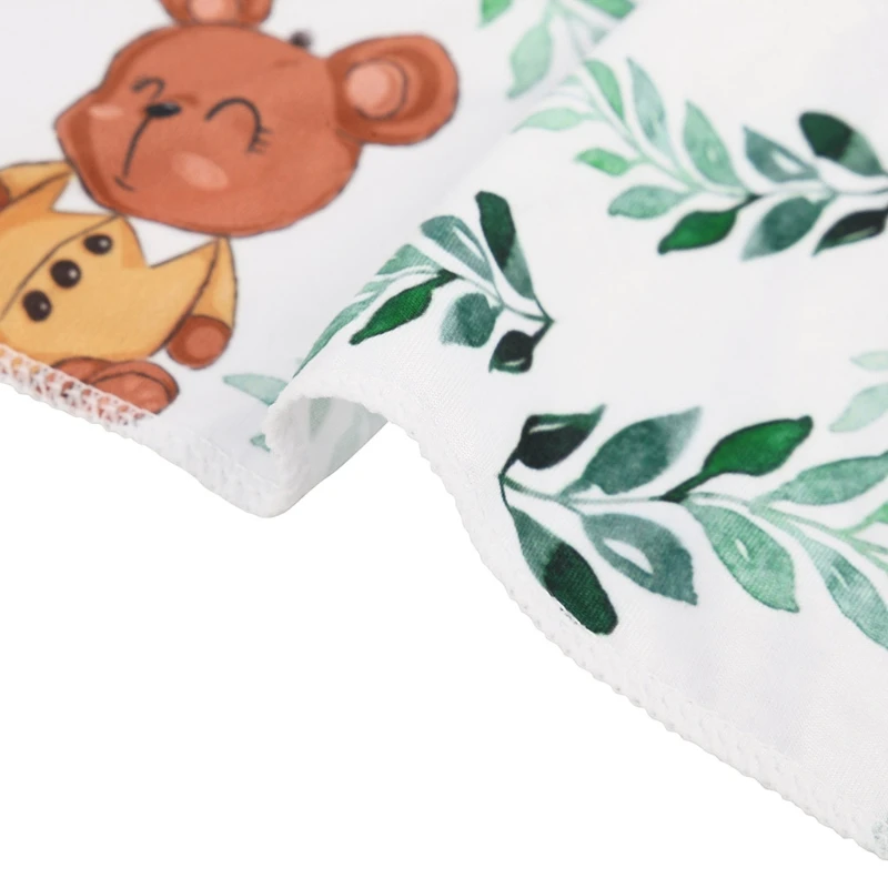 

2 Pcs Baby Floral Printed Receiving Blanket Headband Set Sleepsack Swaddle Wrap