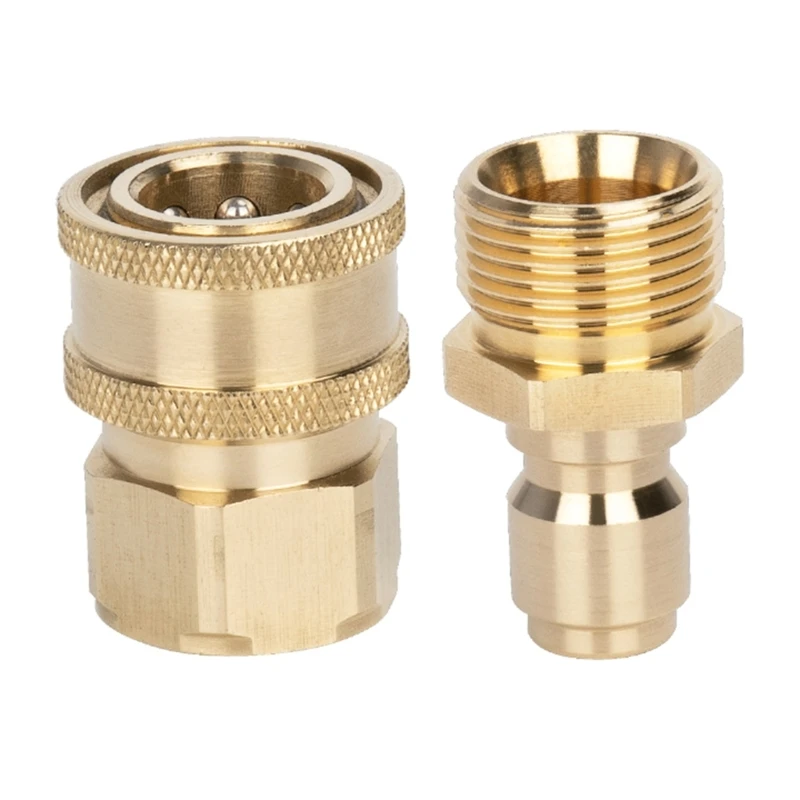 

High Pressure Washer M22 Adapter Quick Connector Quick Release Fitting Power Washer Fast Connection Quick Coupler 1 Pair