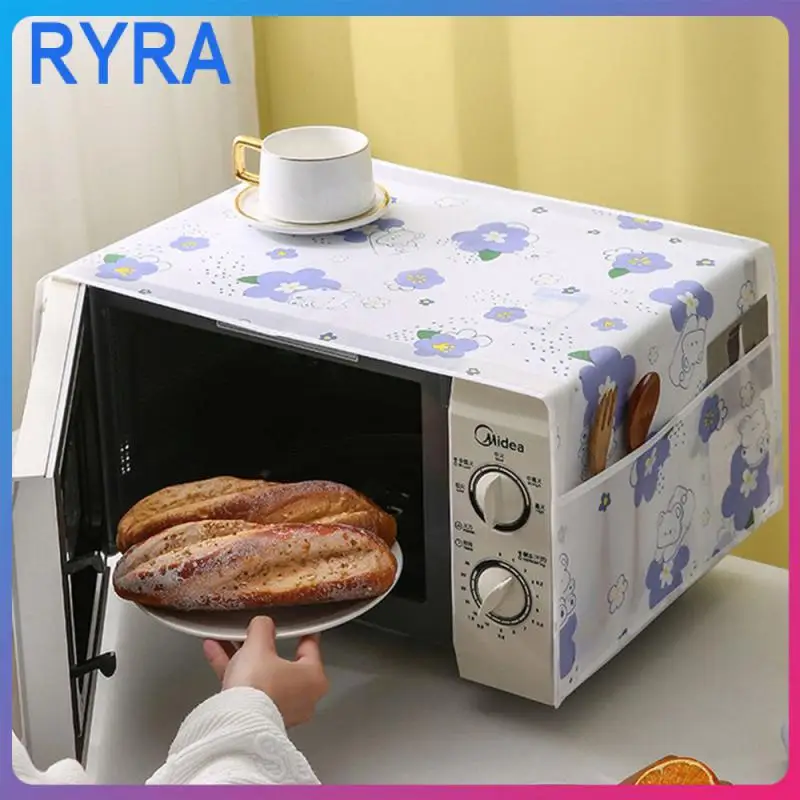

Oil Proof Microwave Cover Dustproof Good-looking Towel Dustproof Moisture-proof Oven Cover Microwave Oven Cover Dust Proof