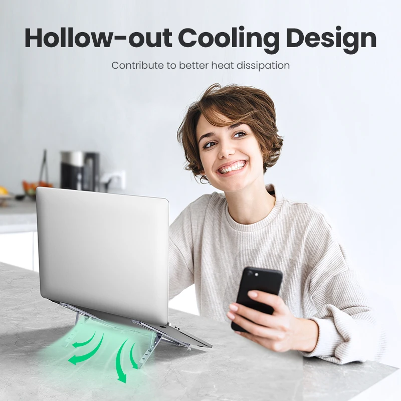 Алюминиевый складной держатель для ноутбука UGREEN |