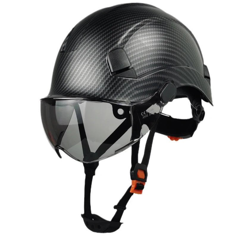 

Construction Hard Hat For Engineer CE EN397 Safety Helmet With Visor 6-Point Suspension Work Hardhats for Industrial