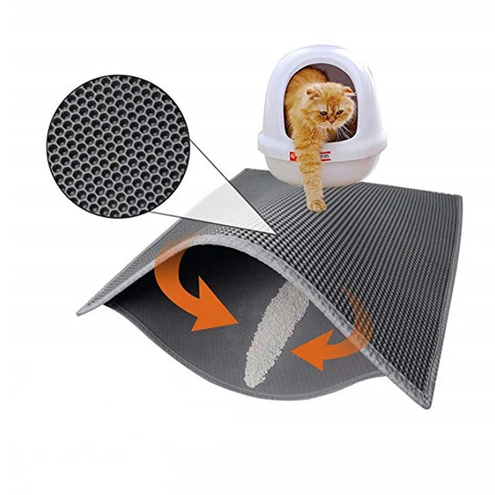 

Двухслойный водонепроницаемый нижний слой для домашних животных, Легкая очистка, защита пола, для кошачьего туалета