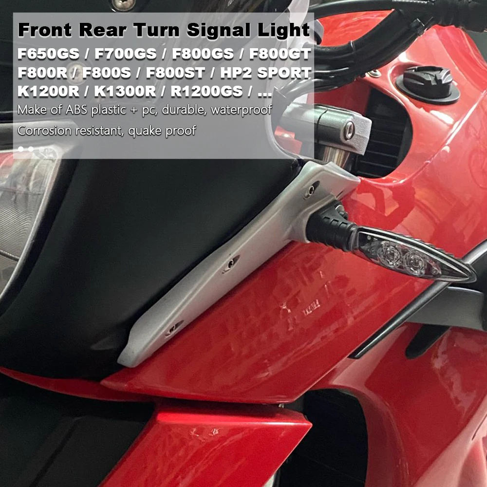 

Front Rear Motorcycle LED Turn Signal Light For BMW K 1200 1300 K1300 F650 F700 F800 F 650 700 800 GS/GT/R/ST C 600 SPORT K1300R