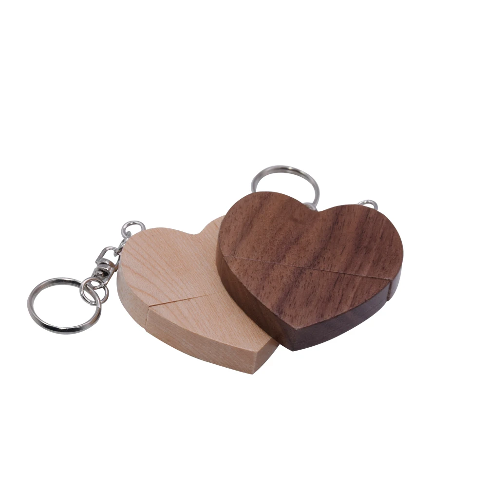 

USB-флеш-накопитель деревянный в форме сердца, 4-128 ГБ