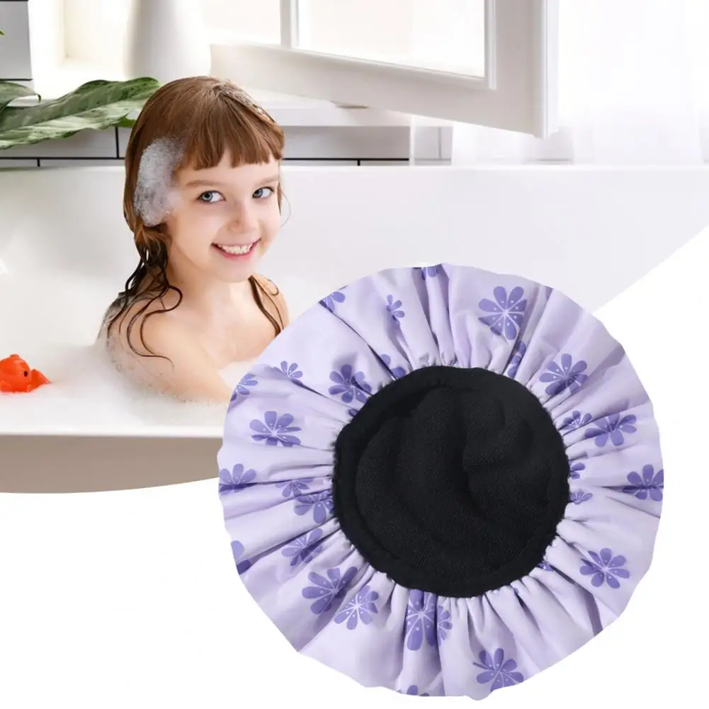 

Useful Hair Dry Hat Lightweight Dry Hair Hat Waterproof Three Layer Hair Drying Hat Splash-resistant