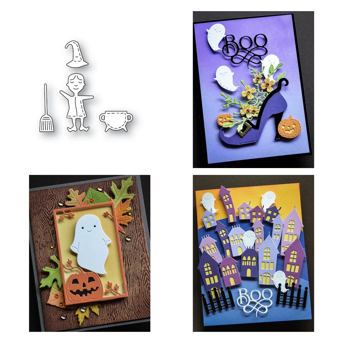 

Cute Witch Metal Cutting Die Scrapbook Diary Decoration Embossing Template DIY Greeting Card Handmade 2022