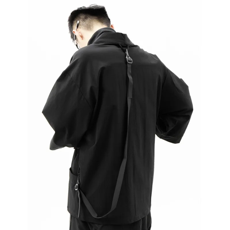 HKSH весна осень новый мужской прилив темный ниндзя даосский халат