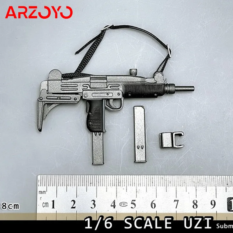 

1/6 Scale UZI Submachine Gun Model 8cm Plastic Soldier Scene Accessories Props Fit 12-inch Male Female Action Figure Body