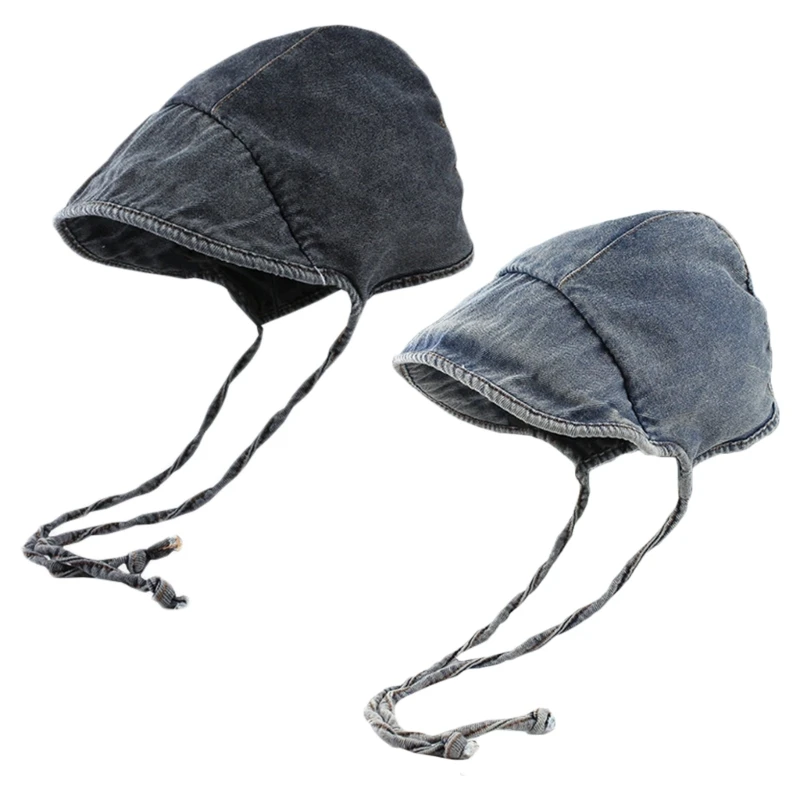 

Джинсовые шапки рыбака модная шляпа с ветровым шнурком для женщин и мужчин