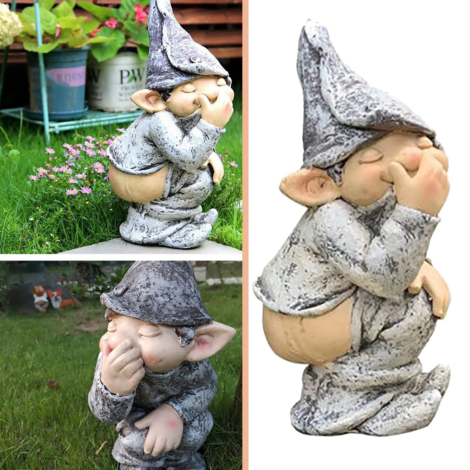 

Funny Gnome Ornaments Resin Figurines Naughty Garden Gnome Garden Decoration Figurines Villa Home Garden Statue Decoartion Gnome
