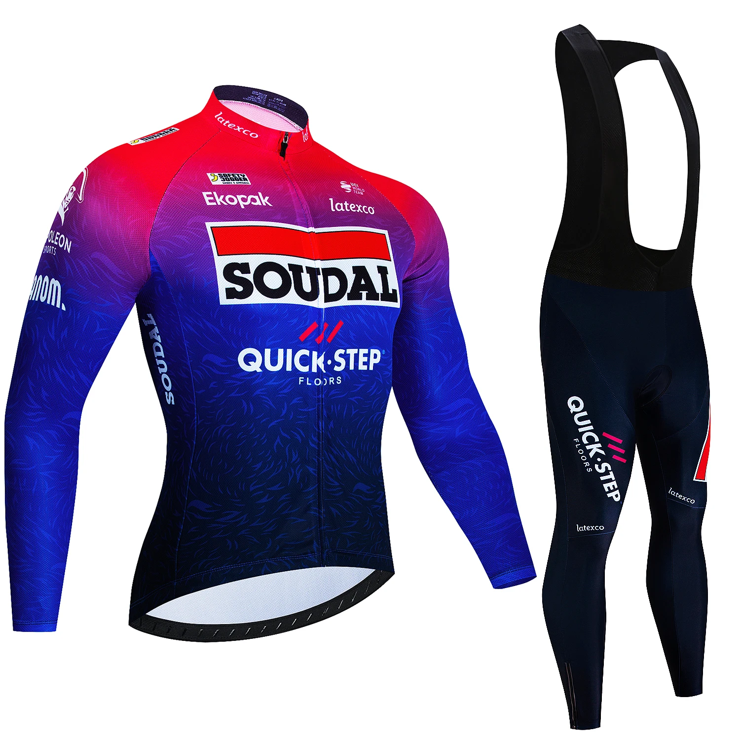 

Велосипедный костюм для триатлона QUICK STEP, мужская одежда с длинным рукавом, комплект одежды, Джерси, осенняя мужская форма для велосипеда, одежда для ног, 2024