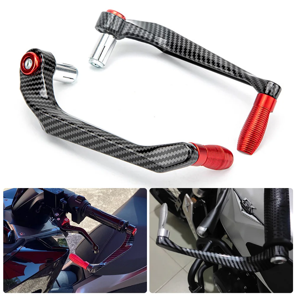 

2PCS Motorcycle Handlebar Brake Clutch Levers Protector Guard Handle Bar Moto Parts Bike Universal CNC Aluminum + ABS Plastic